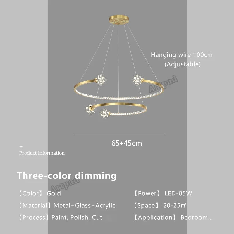 suspension en verre de luxe pour intérieur élégant