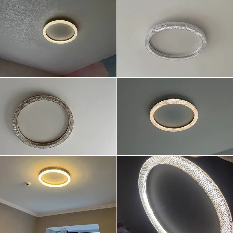 lustre led anneau plafonnier décoration maison luminaire