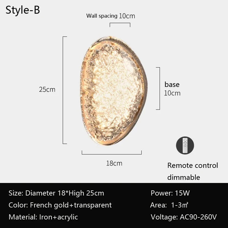 Applique murale italienne de luxe minimaliste moderne