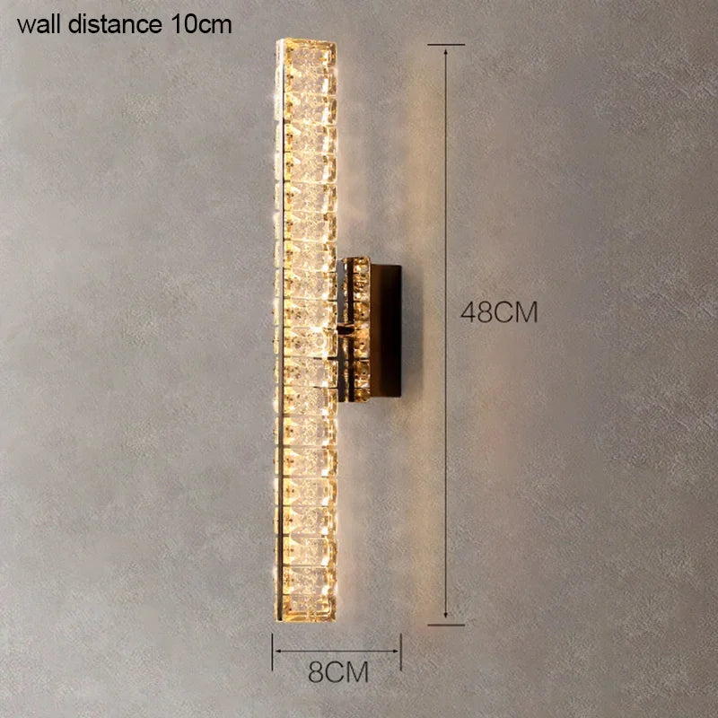 applique murale en cristal pour décoration intérieure élégante