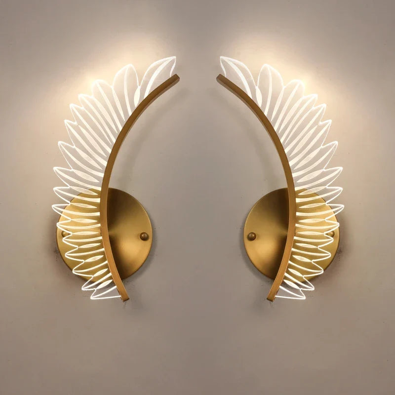 applique murale aile nordique art moderne luxe porche lumière