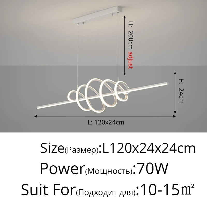 lustre moderne en led pour un éclairage élégant intérieur
