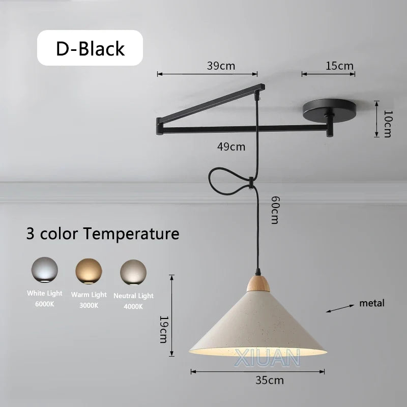 suspension nordiques led en bois massif pour restaurant