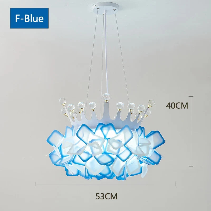 lustre romantique en cristal pour une décoration moderne