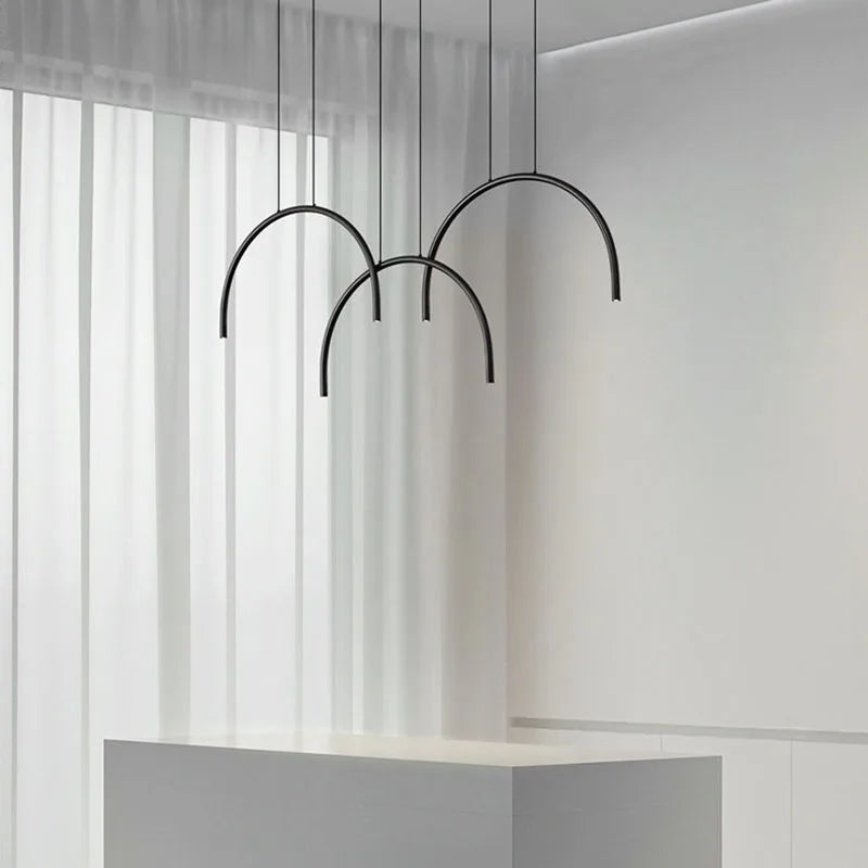 suspension modernes en laiton doré 2/4/6 led hauteur réglable