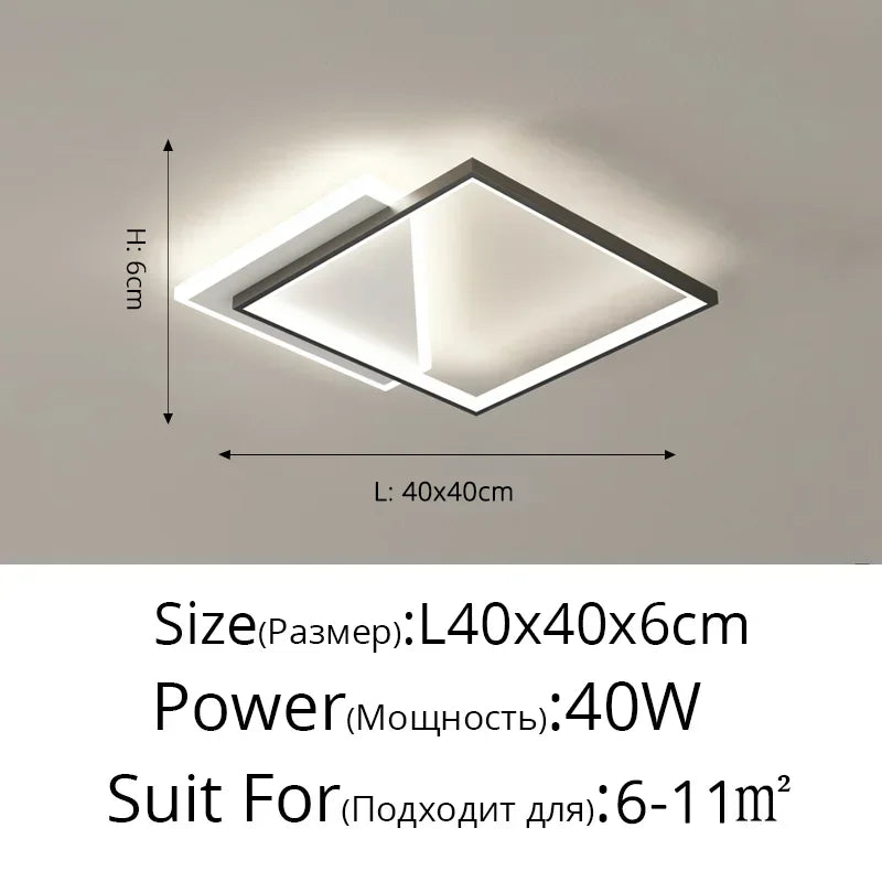 plafonnier moderne à leds pour décoration intérieure de maison