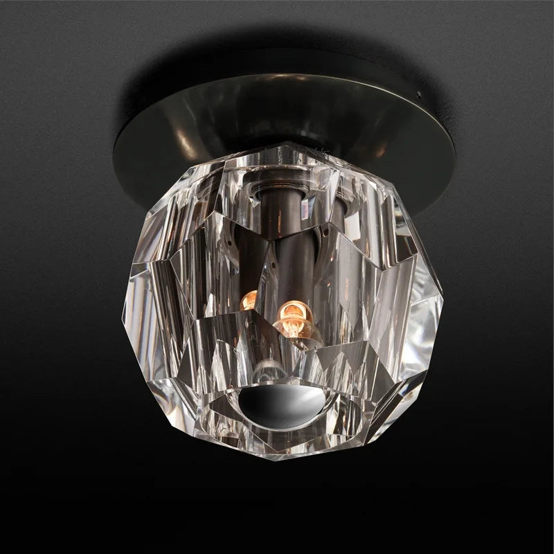 plafonnier nordique en cristal pour décoration intérieure élégante