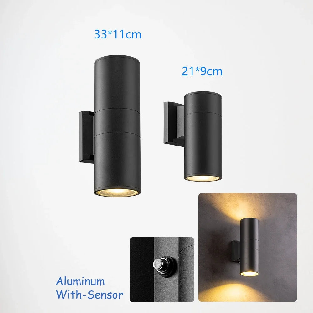 applique murale led imperméable avec capteur pour intérieur et extérieur