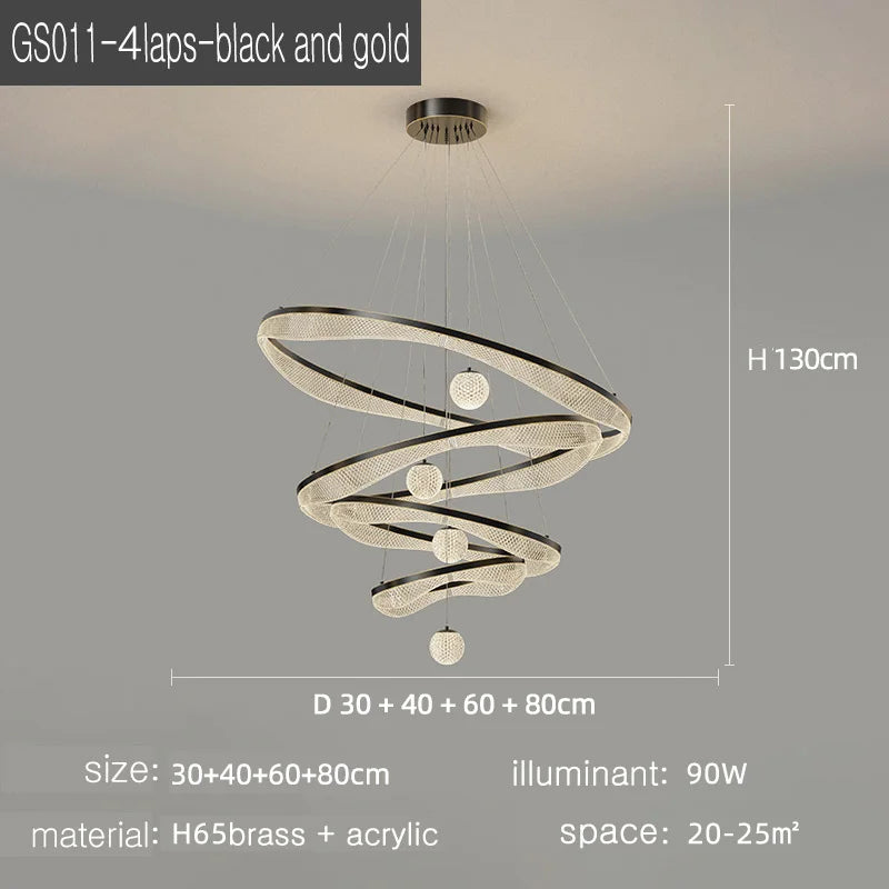 suspension moderne à led pour éclairage intérieur élégant