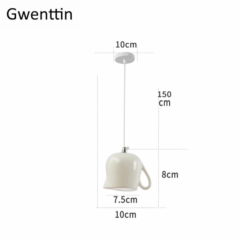 suspension en céramique moderne en forme de théière décorative