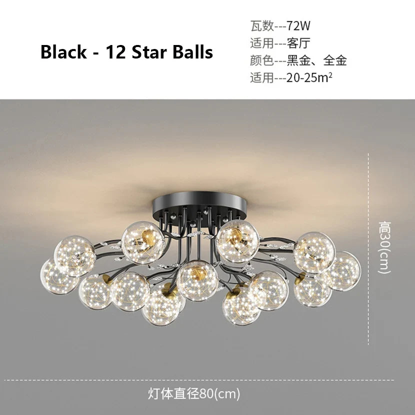 lustre led moderne en fer pour loft élégant