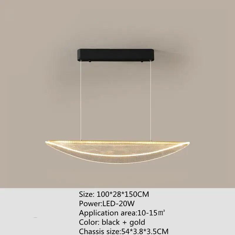 lustre moderne en acrylique avec télécommande pour décoration intérieure