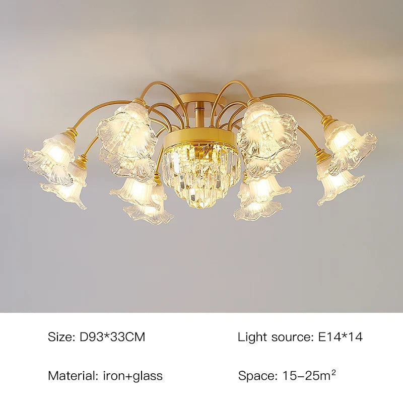 lustre rétro en cristal pour décoration intérieure élégante