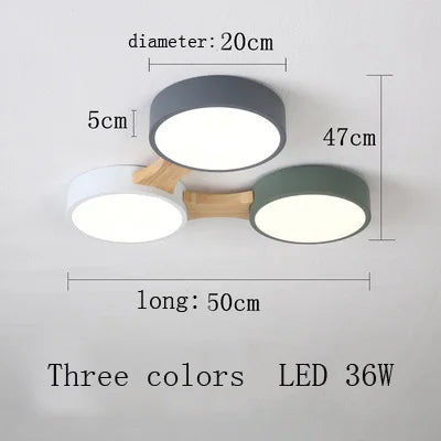 plafonnier moderne en bois avec éclairage led intérieur