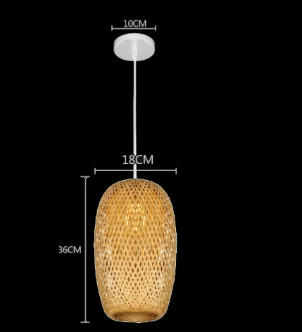Suspension Bambou rotin lumière lampara Techo bambou paille lustre lumière décoration de la maison Art déco plafond suspension lustre