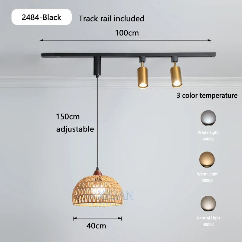 table à manger wabi-sabi rétro éclairage led sur rail