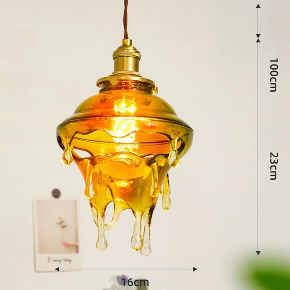 lampe créative gouttelettes de bougie design rétro pour décoration artistique