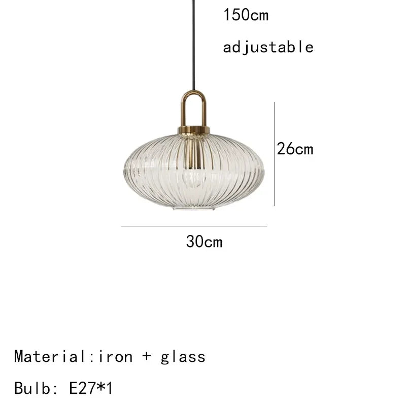 suspension moderne en verre pour café