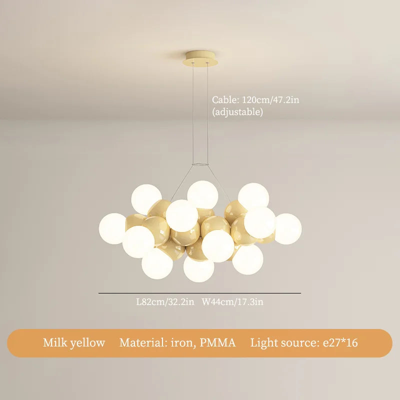 lustre moderne à led en fer pour décoration intérieure