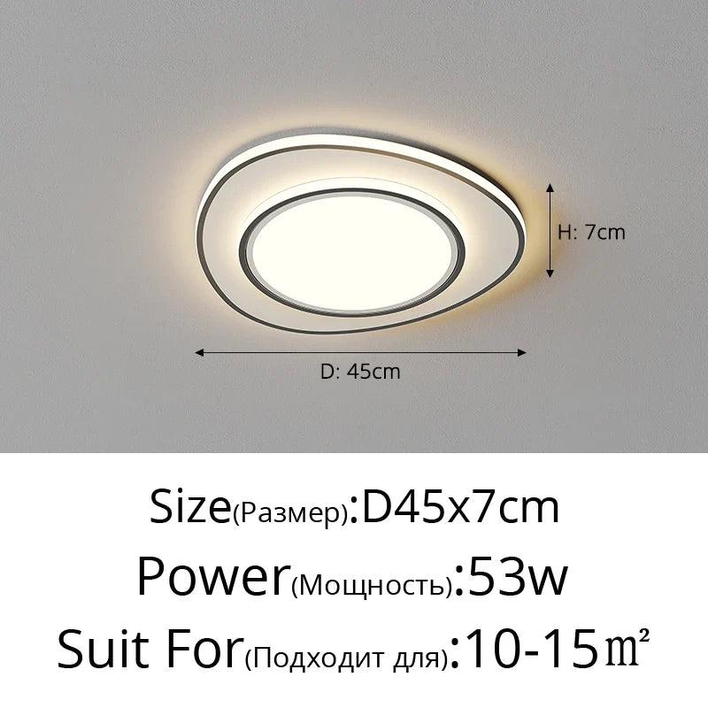 plafonnier double couche moderne pour un éclairage élégant à la maison