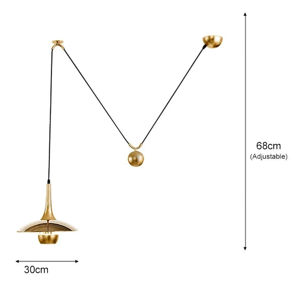 lustre soucoupe volante créatif moderne réglable pour intérieur décoratif