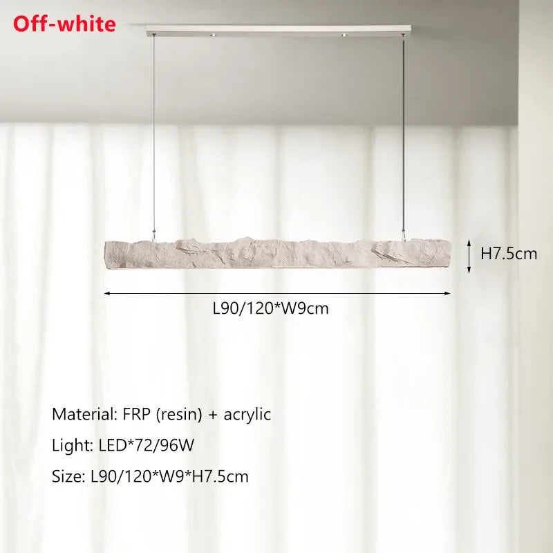 Nordic Minimalist Wabi-Sabi Wind LED Strip Restaurant Pendant Lights Home Decor Dining Room Bar Chandelier Hanging Lamp Fixtures
