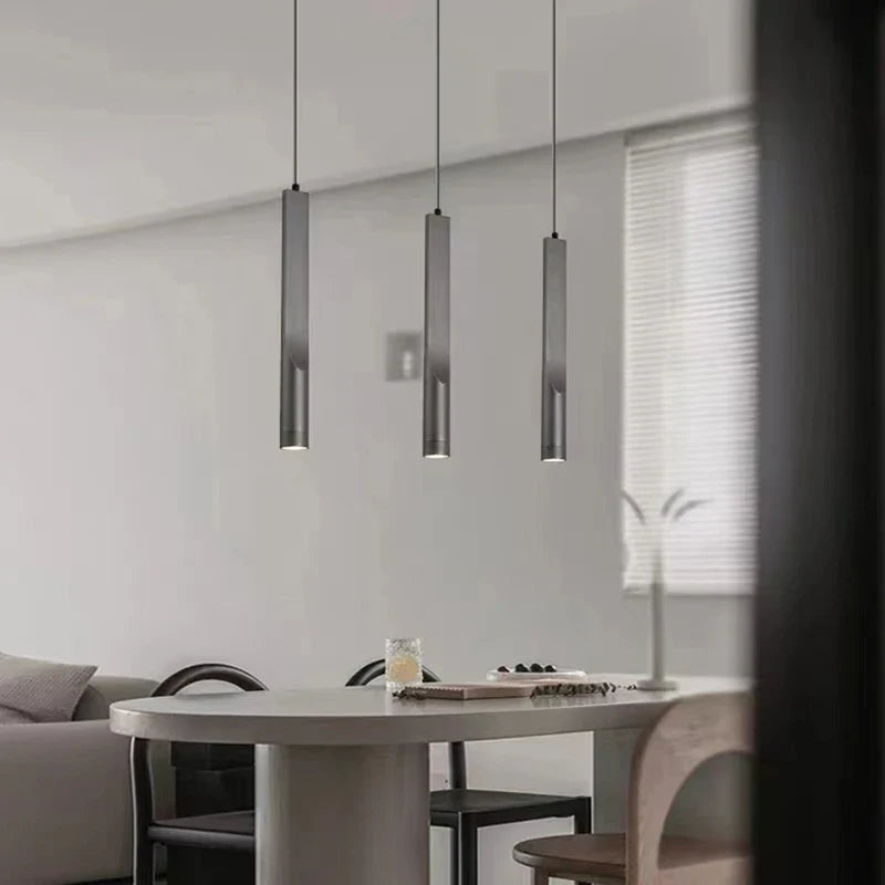 lustre moderne minimaliste en aluminium
