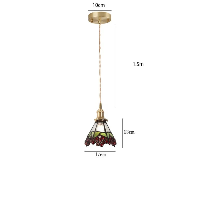 suspension en verre teinté style nordique pour éclairage industriel