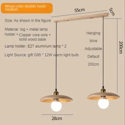 suspension en bois massif pour décoration intérieure moderne