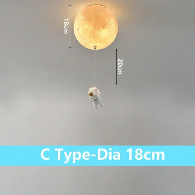plafonnier lunaire décoratif avec astronaute idéal pour chambre