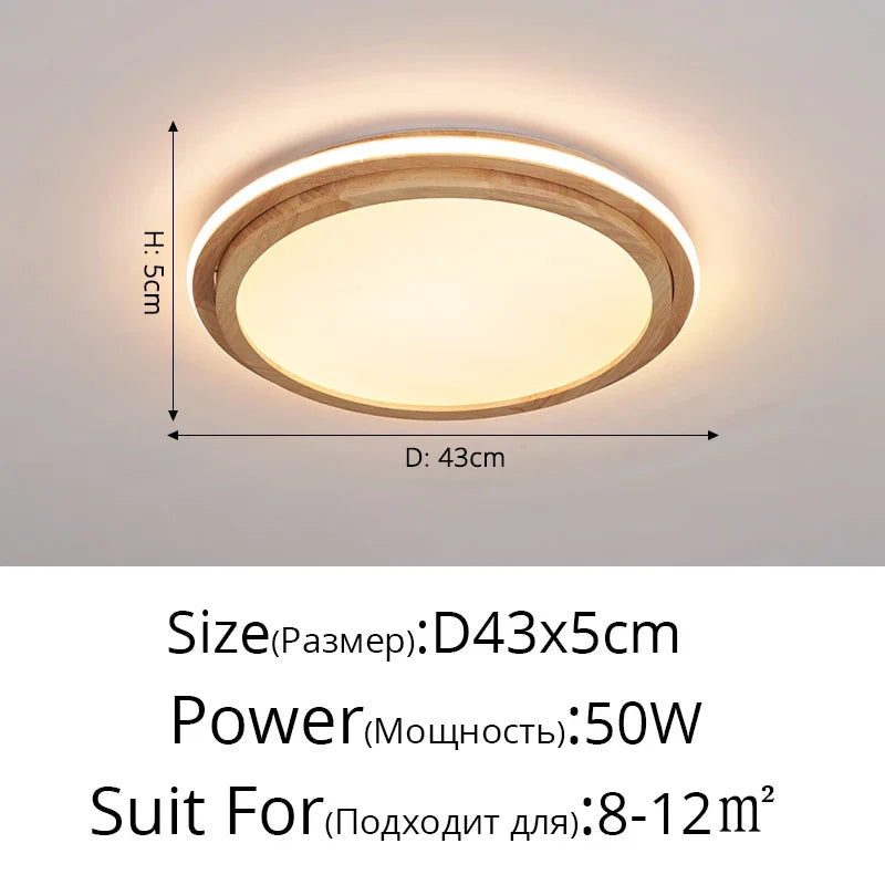 plafonnier led style japonais pour entrée et couloir