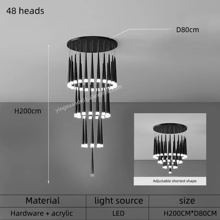 lustre suspendu moderne à LED pour intérieur contemporain