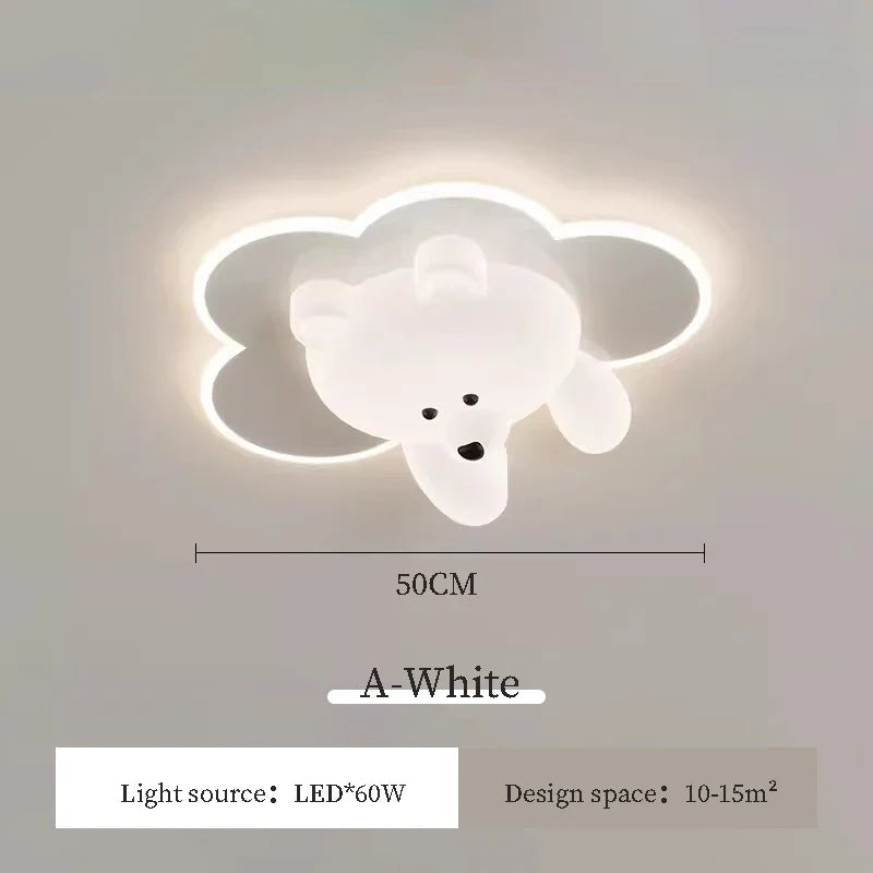 plafonniers mignons en forme d'ours et nuage pour enfants