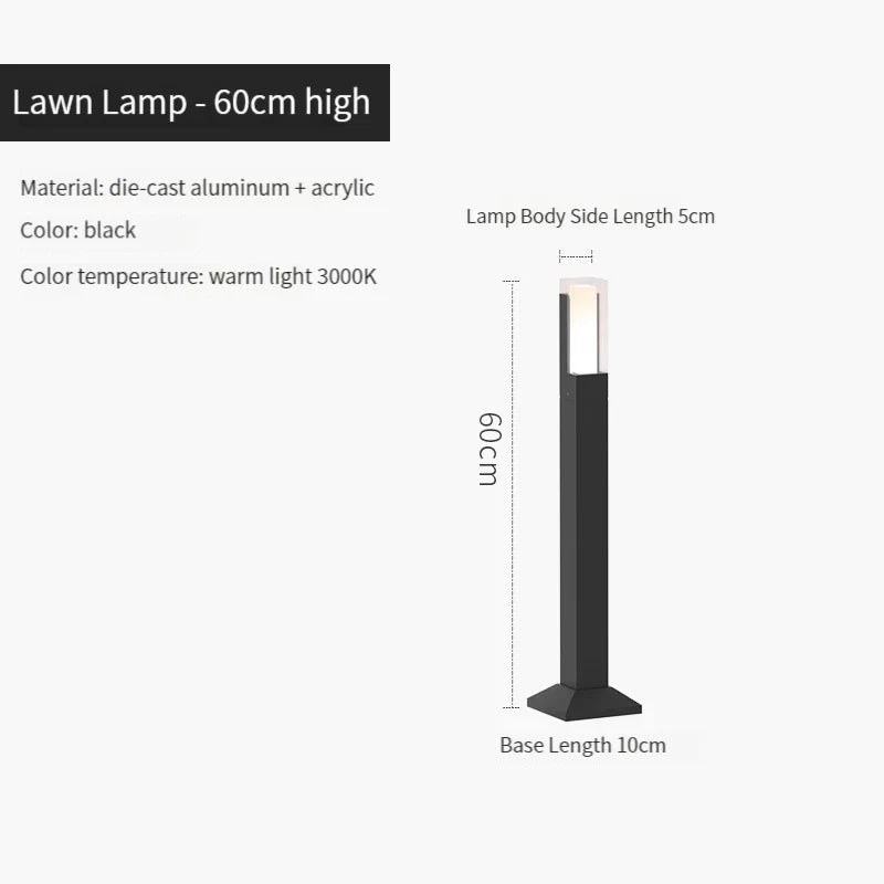 lampe led imperméable moderne pour extérieur en aluminium