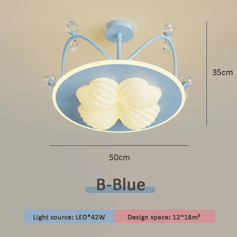 lampe créative en cristal pour chambre de princesse moderne