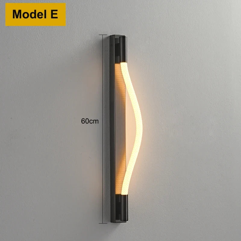 Applique murale moderne en Tube de néon LED tissé en Silicone