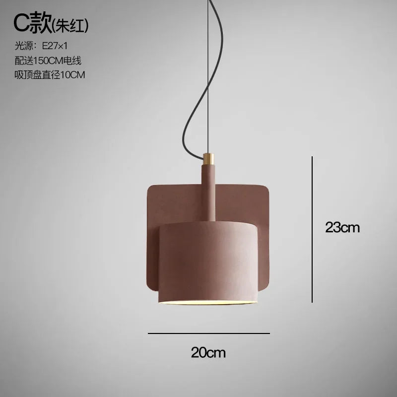 suspension industrielle en ciment pour décoration intérieure rétro