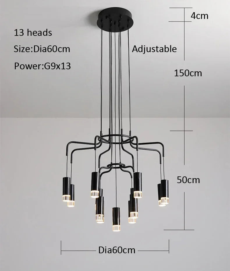plafonnier moderne créatif à LED pour décoration intérieure