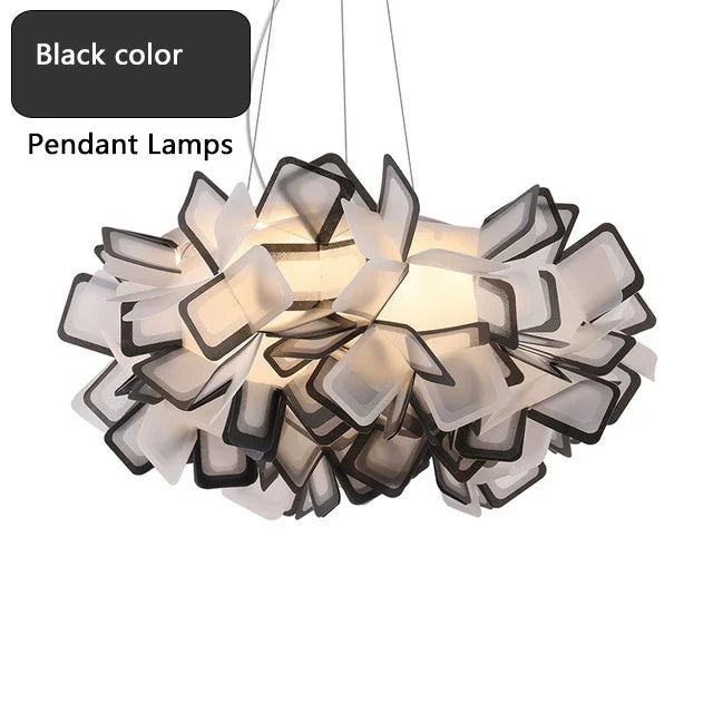 suspension fleur design italie led acrylique pour salon chambre
