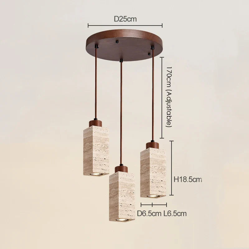 ensemble de 3 suspensions wabi sabi naturelles led