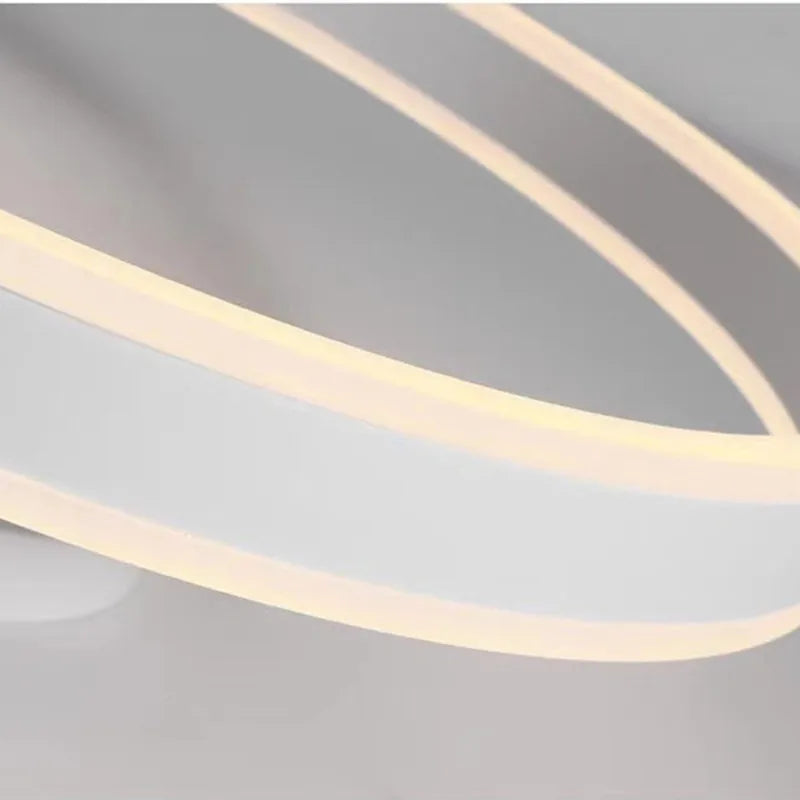 lustre nordique led réglable anneau suspension lumière décor