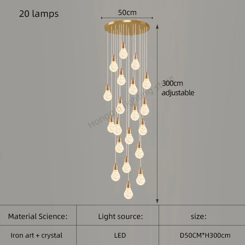 lustre moderne en cristal pour décoration intérieure élégante