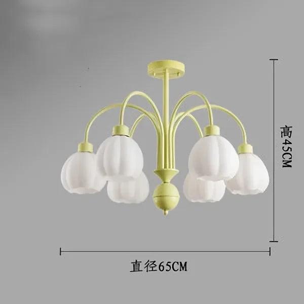 lustre abat-jour citrouille moderne 2023 en verre pour décoration maison
