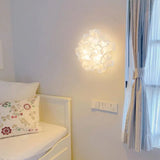 applique murale led en acrylique romantique fleur blanche moderne