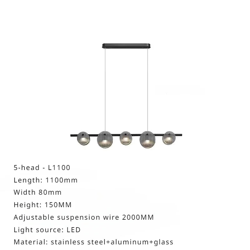 lustre moderne en verre minimaliste pour éclairage design