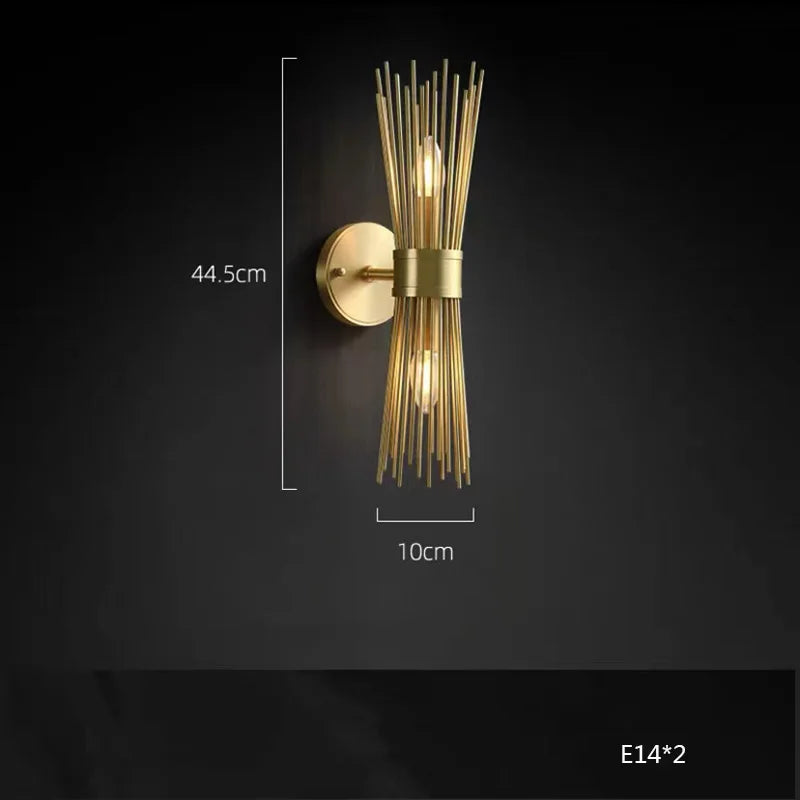 lustre en cuivre plein led décoratif pour maison créatif