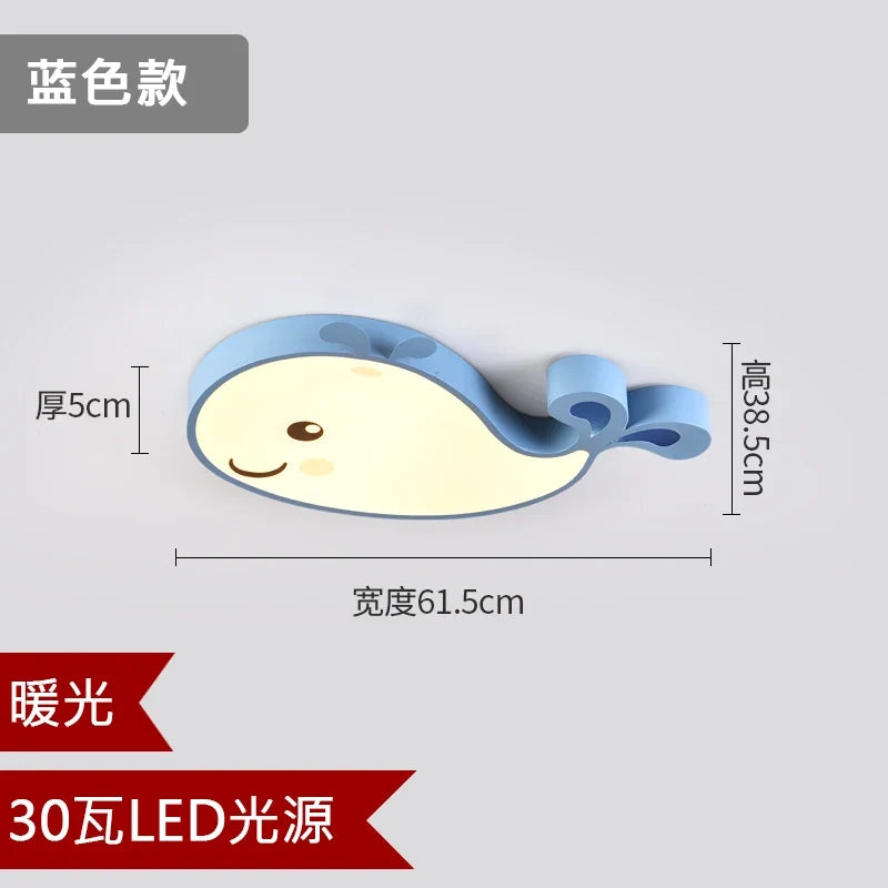 plafonnier led baleine éclairage créatif moderne pour enfant