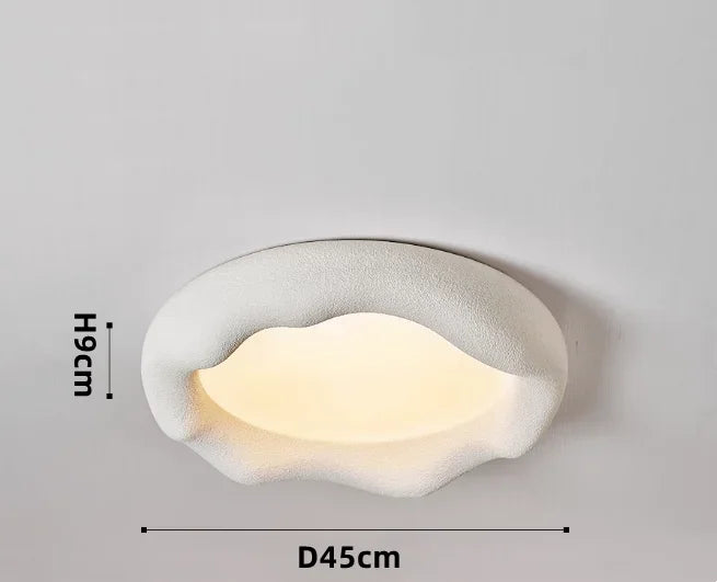 plafonnier nuage style wabi sabi minimaliste pour éclairage doux