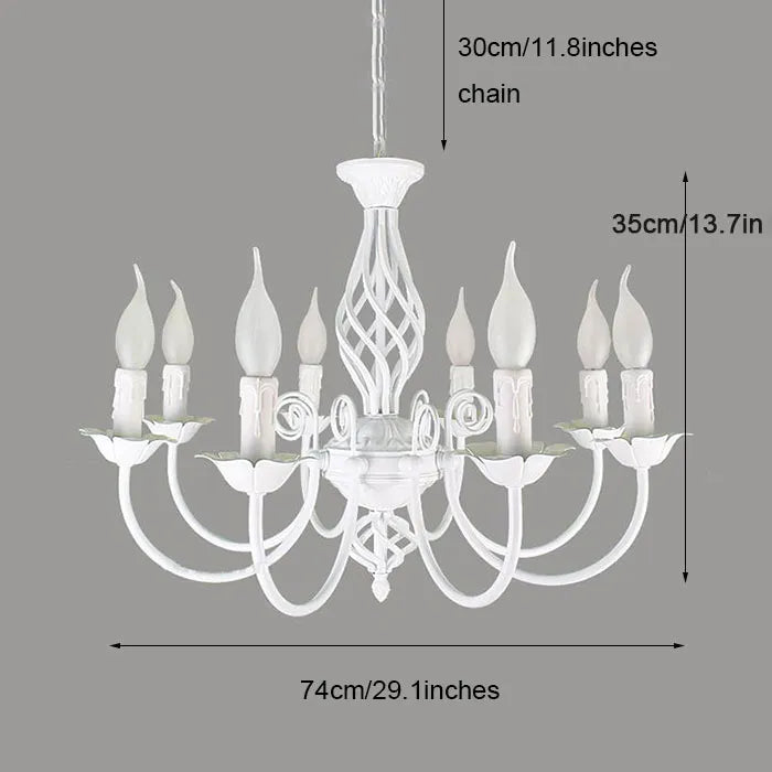 Lustre au Style européen à bougies moderne LED