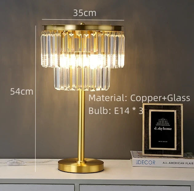 lampadaire moderne en verre et cuivre pour hôtel et bureau
